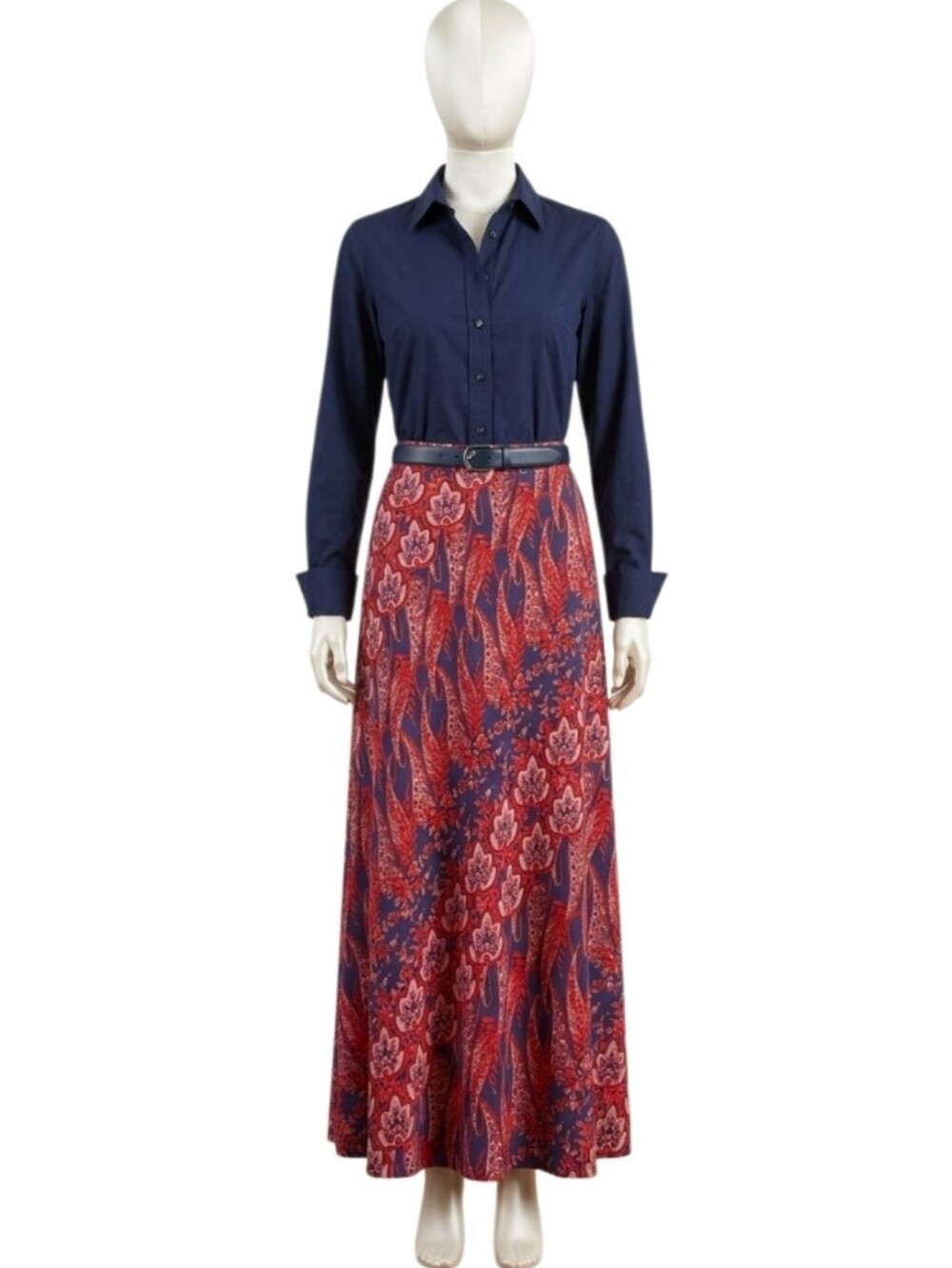 Charlotte Russe Floral Maxi Skirt Long Flowy Gypsy Style Flower Side Vents NWT